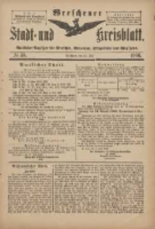 Wreschener Stadt und Kreisblatt: amtlicher Anzeiger f&uuml;r Wreschen, Miloslaw, Strzalkowo und Umgegend 1900.07.21 Nr58
