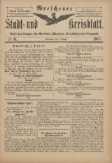 Wreschener Stadt und Kreisblatt: amtlicher Anzeiger f&uuml;r Wreschen, Miloslaw, Strzalkowo und Umgegend 1900.08.01 Nr61