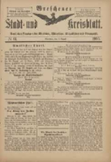 Wreschener Stadt und Kreisblatt: amtlicher Anzeiger für Wreschen, Miloslaw, Strzalkowo und Umgegend 1900.08.01 Nr61