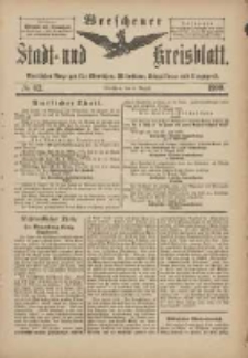 Wreschener Stadt und Kreisblatt: amtlicher Anzeiger f&uuml;r Wreschen, Miloslaw, Strzalkowo und Umgegend 1900.08.04 Nr62