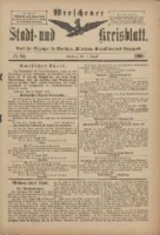Wreschener Stadt und Kreisblatt: amtlicher Anzeiger f&uuml;r Wreschen, Miloslaw, Strzalkowo und Umgegend 1900.08.11 Nr64