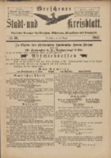 Wreschener Stadt und Kreisblatt: amtlicher Anzeiger f&uuml;r Wreschen, Miloslaw, Strzalkowo und Umgegend 1900.08.25 Nr68