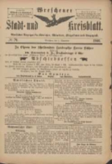 Wreschener Stadt und Kreisblatt: amtlicher Anzeiger f&uuml;r Wreschen, Miloslaw, Strzalkowo und Umgegend 1900.09.01 Nr70