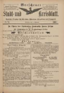 Wreschener Stadt und Kreisblatt: amtlicher Anzeiger f&uuml;r Wreschen, Miloslaw, Strzalkowo und Umgegend 1900.09.05 Nr71