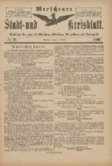 Wreschener Stadt und Kreisblatt: amtlicher Anzeiger für Wreschen, Miloslaw, Strzalkowo und Umgegend 1900.10.01 Nr79