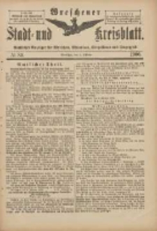 Wreschener Stadt und Kreisblatt: amtlicher Anzeiger f&uuml;r Wreschen, Miloslaw, Strzalkowo und Umgegend 1900.10.06 Nr80