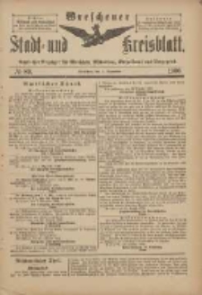 Wreschener Stadt und Kreisblatt: amtlicher Anzeiger f&uuml;r Wreschen, Miloslaw, Strzalkowo und Umgegend 1900.11.03 Nr89
