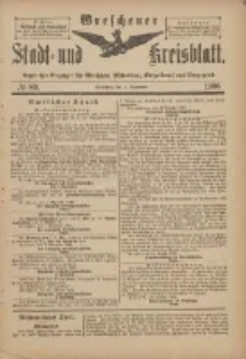 Wreschener Stadt und Kreisblatt: amtlicher Anzeiger für Wreschen, Miloslaw, Strzalkowo und Umgegend 1900.11.03 Nr89