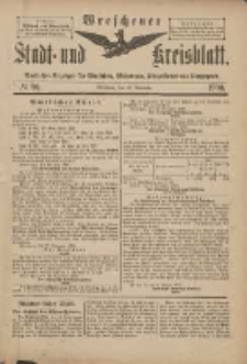 Wreschener Stadt und Kreisblatt: amtlicher Anzeiger f&uuml;r Wreschen, Miloslaw, Strzalkowo und Umgegend 1900.11.28 Nr96