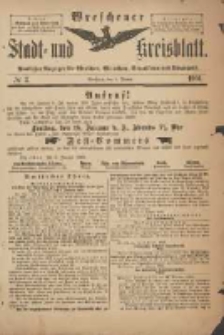 Wreschener Stadt und Kreisblatt: amtlicher Anzeiger für Wreschen, Miloslaw, Strzalkowo und Umgegend 1901.01.09 Nr2