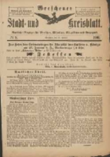 Wreschener Stadt und Kreisblatt: amtlicher Anzeiger für Wreschen, Miloslaw, Strzalkowo und Umgegend 1901.01.26 Nr8