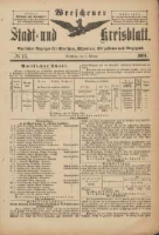 Wreschener Stadt und Kreisblatt: amtlicher Anzeiger f&uuml;r Wreschen, Miloslaw, Strzalkowo und Umgegend 1901.02.09 Nr13