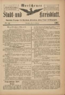Wreschener Stadt und Kreisblatt: amtlicher Anzeiger für Wreschen, Miloslaw, Strzalkowo und Umgegend 1901.02.13 Nr14