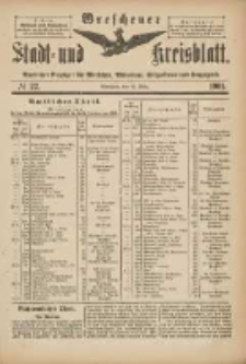 Wreschener Stadt und Kreisblatt: amtlicher Anzeiger f&uuml;r Wreschen, Miloslaw, Strzalkowo und Umgegend 1901.03.13 Nr22
