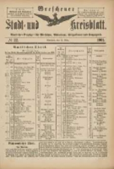 Wreschener Stadt und Kreisblatt: amtlicher Anzeiger für Wreschen, Miloslaw, Strzalkowo und Umgegend 1901.03.13 Nr22