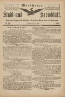 Wreschener Stadt und Kreisblatt: amtlicher Anzeiger f&uuml;r Wreschen, Miloslaw, Strzalkowo und Umgegend 1901.04.10 Nr30