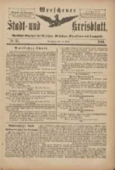 Wreschener Stadt und Kreisblatt: amtlicher Anzeiger für Wreschen, Miloslaw, Strzalkowo und Umgegend 1901.04.13 Nr31