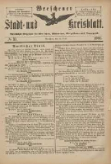 Wreschener Stadt und Kreisblatt: amtlicher Anzeiger f&uuml;r Wreschen, Miloslaw, Strzalkowo und Umgegend 1901.04.20 Nr33