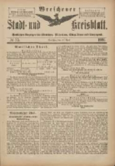 Wreschener Stadt und Kreisblatt: amtlicher Anzeiger f&uuml;r Wreschen, Miloslaw, Strzalkowo und Umgegend 1901.04.27 Nr35
