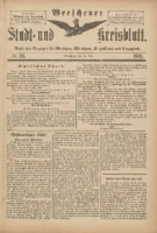 Wreschener Stadt und Kreisblatt: amtlicher Anzeiger für Wreschen, Miloslaw, Strzalkowo und Umgegend 1901.05.11 Nr39