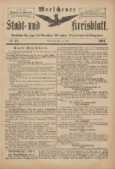 Wreschener Stadt und Kreisblatt: amtlicher Anzeiger f&uuml;r Wreschen, Miloslaw, Strzalkowo und Umgegend 1901.05.18 Nr41