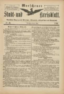 Wreschener Stadt und Kreisblatt: amtlicher Anzeiger f&uuml;r Wreschen, Miloslaw, Strzalkowo und Umgegend 1901.06.01 Nr46
