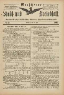 Wreschener Stadt und Kreisblatt: amtlicher Anzeiger für Wreschen, Miloslaw, Strzalkowo und Umgegend 1901.06.12 Nr49