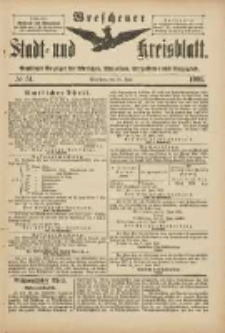 Wreschener Stadt und Kreisblatt: amtlicher Anzeiger f&uuml;r Wreschen, Miloslaw, Strzalkowo und Umgegend 1901.06.19 Nr51