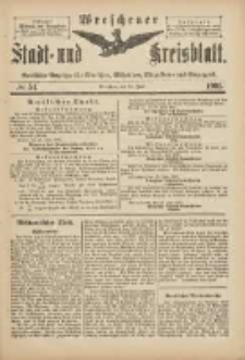 Wreschener Stadt und Kreisblatt: amtlicher Anzeiger f&uuml;r Wreschen, Miloslaw, Strzalkowo und Umgegend 1901.06.29 Nr54
