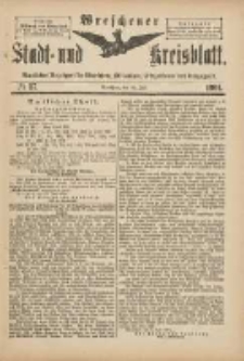 Wreschener Stadt und Kreisblatt: amtlicher Anzeiger für Wreschen, Miloslaw, Strzalkowo und Umgegend 1901.07.10 Nr57