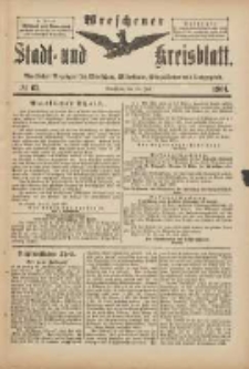 Wreschener Stadt und Kreisblatt: amtlicher Anzeiger f&uuml;r Wreschen, Miloslaw, Strzalkowo und Umgegend 1901.07.31 Nr63