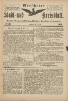 Wreschener Stadt und Kreisblatt: amtlicher Anzeiger für Wreschen, Miloslaw, Strzalkowo und Umgegend 1901.07.31 Nr63