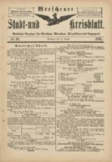 Wreschener Stadt und Kreisblatt: amtlicher Anzeiger für Wreschen, Miloslaw, Strzalkowo und Umgegend 1901.08.21 Nr70