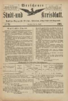 Wreschener Stadt und Kreisblatt: amtlicher Anzeiger f&uuml;r Wreschen, Miloslaw, Strzalkowo und Umgegend 1901.08.28 Nr72