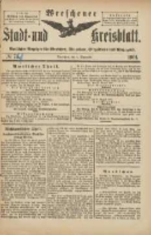 Wreschener Stadt und Kreisblatt: amtlicher Anzeiger f&uuml;r Wreschen, Miloslaw, Strzalkowo und Umgegend 1901.09.04 Nr74