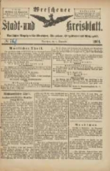 Wreschener Stadt und Kreisblatt: amtlicher Anzeiger für Wreschen, Miloslaw, Strzalkowo und Umgegend 1901.09.04 Nr74
