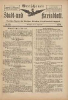 Wreschener Stadt und Kreisblatt: amtlicher Anzeiger f&uuml;r Wreschen, Miloslaw, Strzalkowo und Umgegend 1901.09.11 Nr76