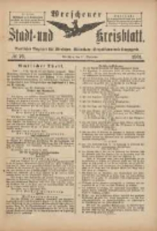 Wreschener Stadt und Kreisblatt: amtlicher Anzeiger für Wreschen, Miloslaw, Strzalkowo und Umgegend 1901.09.11 Nr76