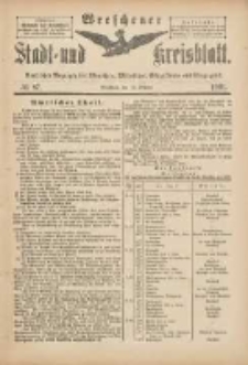 Wreschener Stadt und Kreisblatt: amtlicher Anzeiger für Wreschen, Miloslaw, Strzalkowo und Umgegend 1901.10.19 Nr87