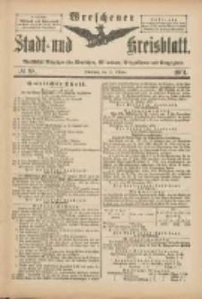 Wreschener Stadt und Kreisblatt: amtlicher Anzeiger f&uuml;r Wreschen, Miloslaw, Strzalkowo und Umgegend 1901.10.23 Nr88