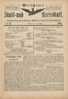 Wreschener Stadt und Kreisblatt: amtlicher Anzeiger f&uuml;r Wreschen, Miloslaw, Strzalkowo und Umgegend 1901.11.23 Nr97