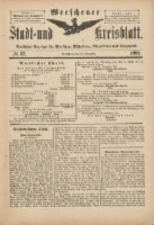 Wreschener Stadt und Kreisblatt: amtlicher Anzeiger für Wreschen, Miloslaw, Strzalkowo und Umgegend 1901.11.23 Nr97