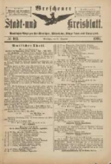Wreschener Stadt und Kreisblatt: amtlicher Anzeiger für Wreschen, Miloslaw, Strzalkowo und Umgegend 1901.12.11 Nr102