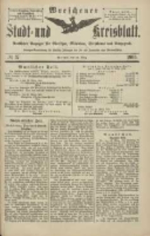 Wreschener Stadt und Kreisblatt: amtlicher Anzeiger f&uuml;r Wreschen, Miloslaw, Strzalkowo und Umgegend 1903.03.24 Nr37