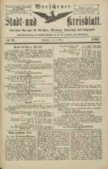 Wreschener Stadt und Kreisblatt: amtlicher Anzeiger f&uuml;r Wreschen, Miloslaw, Strzalkowo und Umgegend 1903.03.28 Nr39