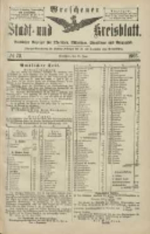 Wreschener Stadt und Kreisblatt: amtlicher Anzeiger für Wreschen, Miloslaw, Strzalkowo und Umgegend 1903.06.20 Nr73