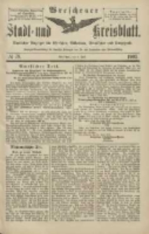 Wreschener Stadt und Kreisblatt: amtlicher Anzeiger f&uuml;r Wreschen, Miloslaw, Strzalkowo und Umgegend 1903.07.04 Nr79