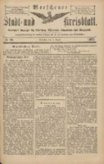 Wreschener Stadt und Kreisblatt: amtlicher Anzeiger f&uuml;r Wreschen, Miloslaw, Strzalkowo und Umgegend 1903.08.13 Nr98