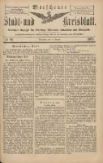 Wreschener Stadt und Kreisblatt: amtlicher Anzeiger für Wreschen, Miloslaw, Strzalkowo und Umgegend 1903.08.13 Nr98