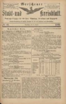 Wreschener Stadt und Kreisblatt: amtlicher Anzeiger f&uuml;r Wreschen, Miloslaw, Strzalkowo und Umgegend 1903.08.29 Nr105